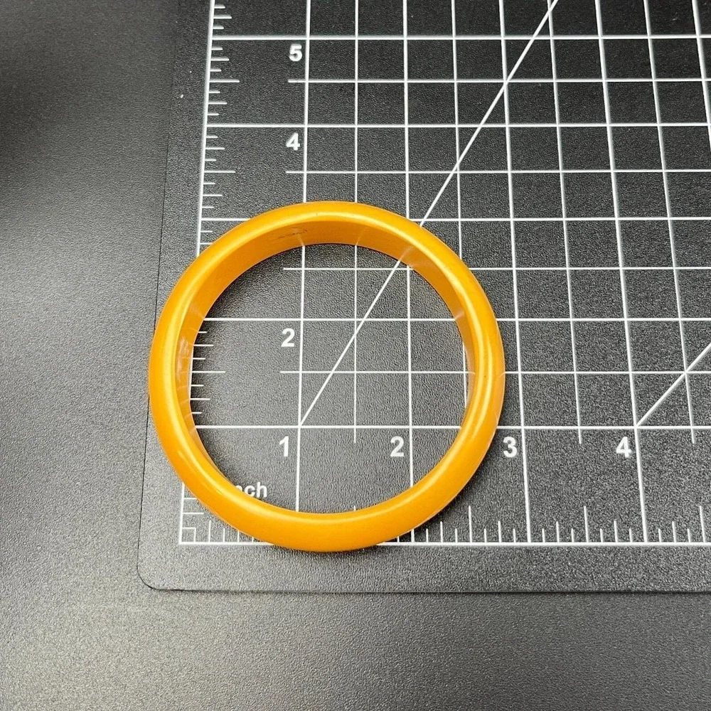 Vintage Yellow Bakelite Bangle Bracelet – Tested and Authentic